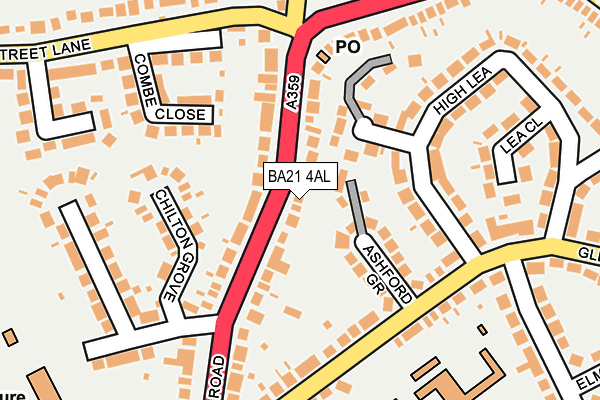 BA21 4AL map - OS OpenMap – Local (Ordnance Survey)