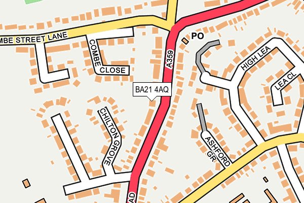 BA21 4AQ map - OS OpenMap – Local (Ordnance Survey)