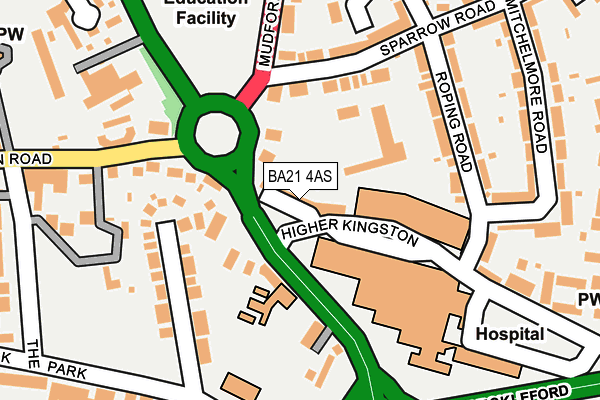 BA21 4AS map - OS OpenMap – Local (Ordnance Survey)