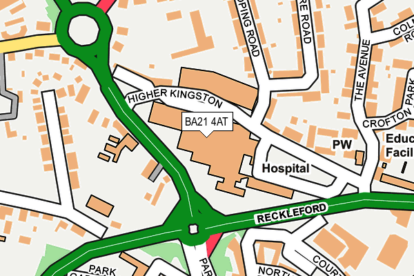 BA21 4AT map - OS OpenMap – Local (Ordnance Survey)