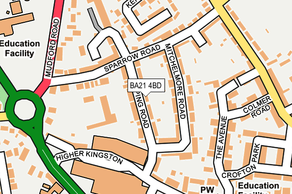 BA21 4BD map - OS OpenMap – Local (Ordnance Survey)