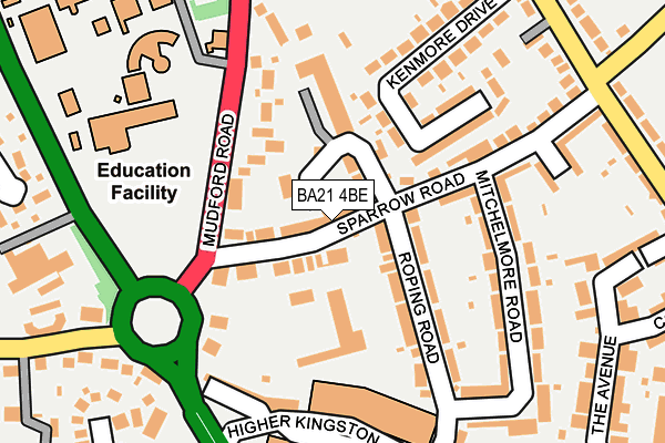BA21 4BE map - OS OpenMap – Local (Ordnance Survey)