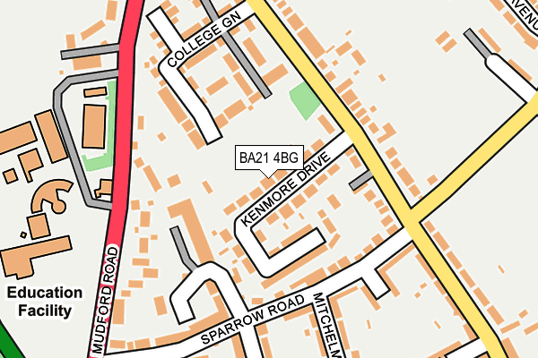 BA21 4BG map - OS OpenMap – Local (Ordnance Survey)