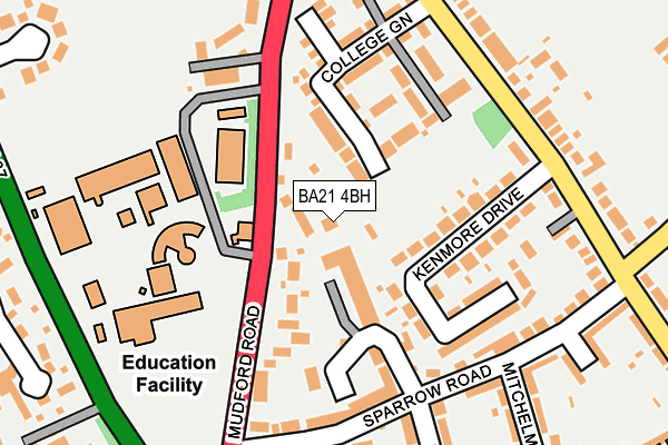 BA21 4BH map - OS OpenMap – Local (Ordnance Survey)