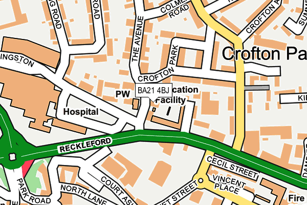 BA21 4BJ map - OS OpenMap – Local (Ordnance Survey)