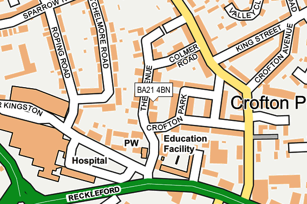 BA21 4BN map - OS OpenMap – Local (Ordnance Survey)