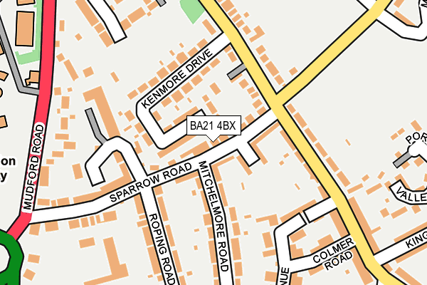 BA21 4BX map - OS OpenMap – Local (Ordnance Survey)