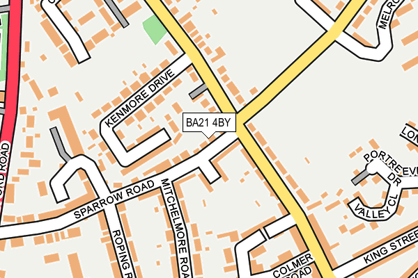 BA21 4BY map - OS OpenMap – Local (Ordnance Survey)