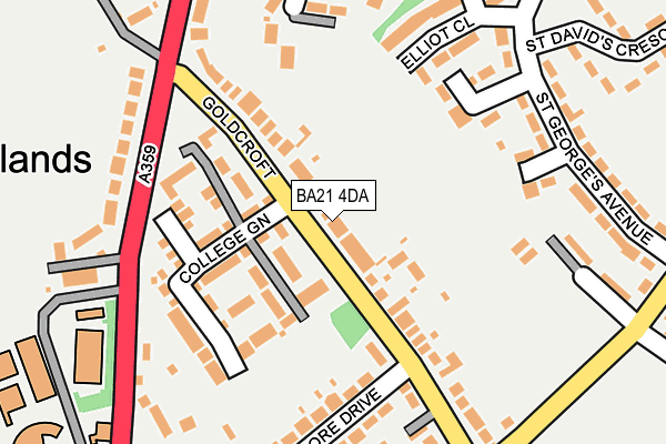 BA21 4DA map - OS OpenMap – Local (Ordnance Survey)