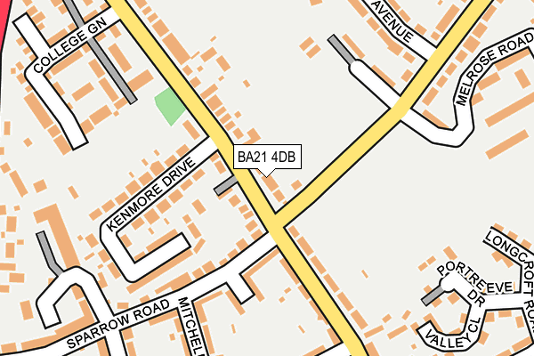 BA21 4DB map - OS OpenMap – Local (Ordnance Survey)