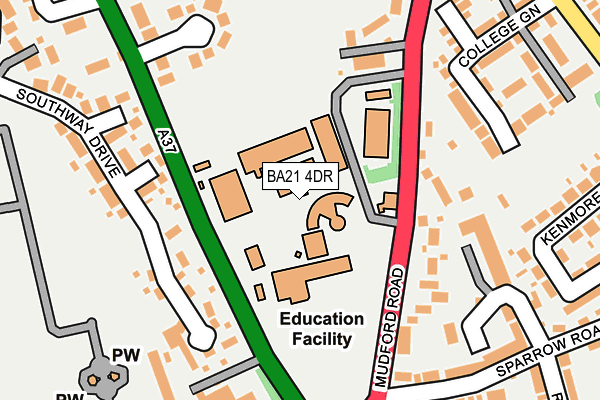 BA21 4DR map - OS OpenMap – Local (Ordnance Survey)