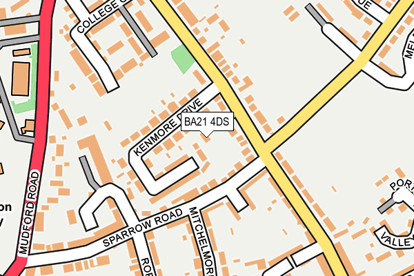 BA21 4DS map - OS OpenMap – Local (Ordnance Survey)