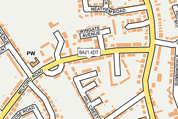 BA21 4DT map - OS OpenMap – Local (Ordnance Survey)