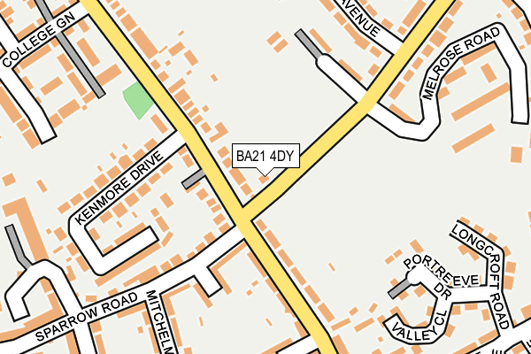 BA21 4DY map - OS OpenMap – Local (Ordnance Survey)