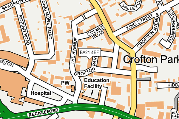 BA21 4EF map - OS OpenMap – Local (Ordnance Survey)