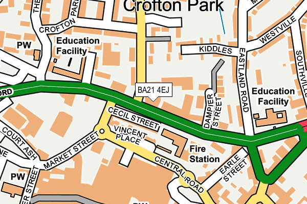 BA21 4EJ map - OS OpenMap – Local (Ordnance Survey)