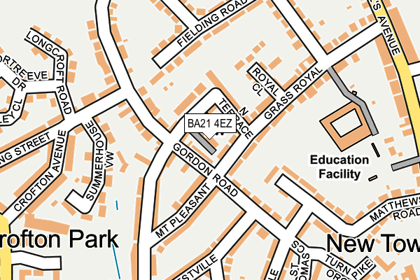 BA21 4EZ map - OS OpenMap – Local (Ordnance Survey)