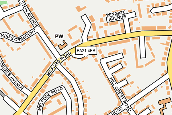 BA21 4FB map - OS OpenMap – Local (Ordnance Survey)