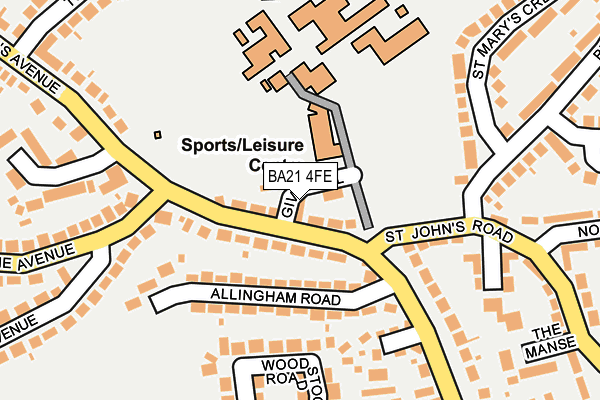 BA21 4FE map - OS OpenMap – Local (Ordnance Survey)