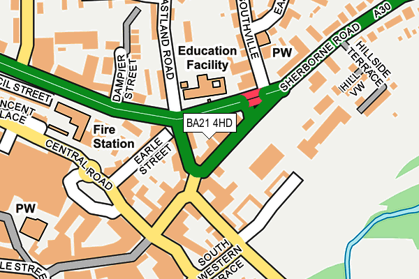 BA21 4HD map - OS OpenMap – Local (Ordnance Survey)