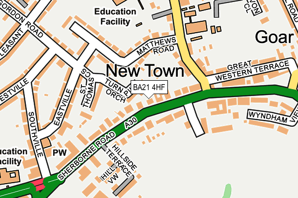 BA21 4HF map - OS OpenMap – Local (Ordnance Survey)