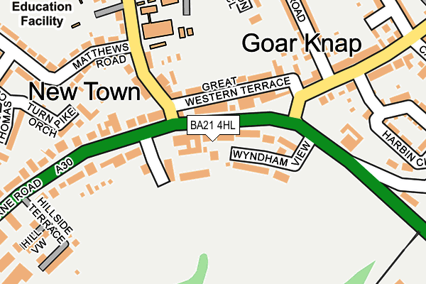 BA21 4HL map - OS OpenMap – Local (Ordnance Survey)