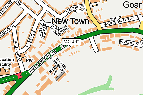 BA21 4HQ map - OS OpenMap – Local (Ordnance Survey)