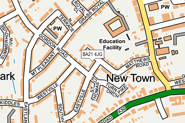 BA21 4JG map - OS OpenMap – Local (Ordnance Survey)