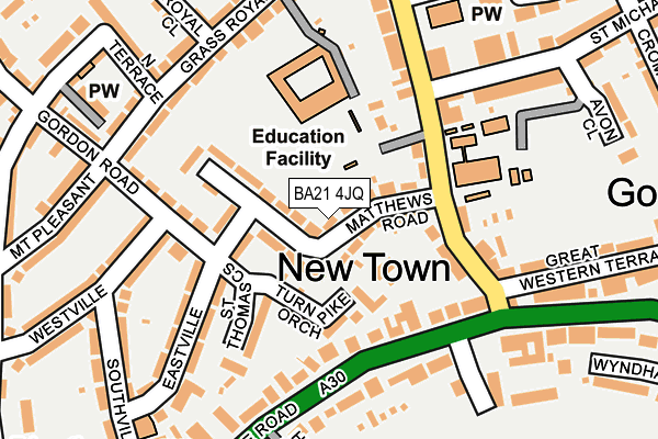 BA21 4JQ map - OS OpenMap – Local (Ordnance Survey)