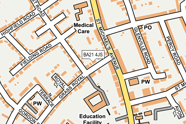 BA21 4JS map - OS OpenMap – Local (Ordnance Survey)