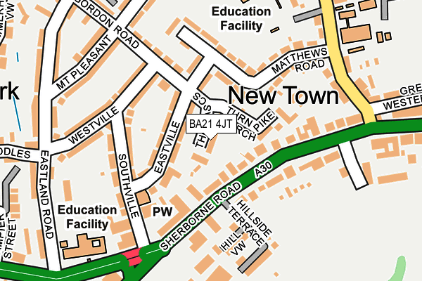 BA21 4JT map - OS OpenMap – Local (Ordnance Survey)