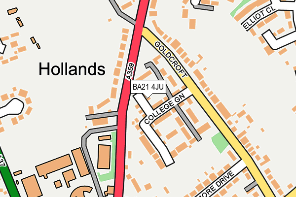 BA21 4JU map - OS OpenMap – Local (Ordnance Survey)