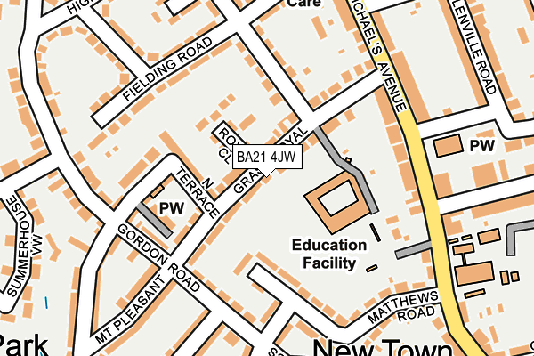 BA21 4JW map - OS OpenMap – Local (Ordnance Survey)