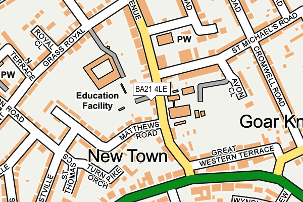 BA21 4LE map - OS OpenMap – Local (Ordnance Survey)