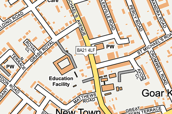 BA21 4LF map - OS OpenMap – Local (Ordnance Survey)