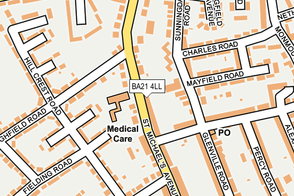 BA21 4LL map - OS OpenMap – Local (Ordnance Survey)