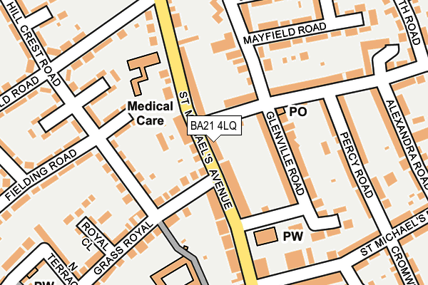 BA21 4LQ map - OS OpenMap – Local (Ordnance Survey)