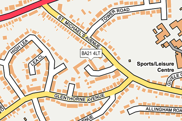 BA21 4LT map - OS OpenMap – Local (Ordnance Survey)