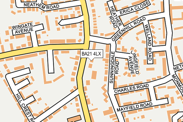 BA21 4LX map - OS OpenMap – Local (Ordnance Survey)