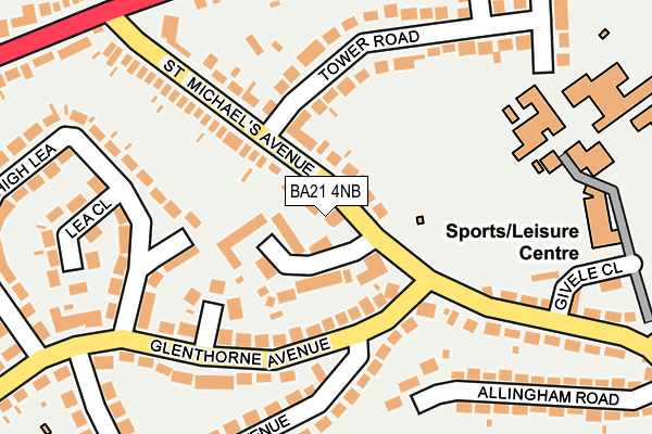 BA21 4NB map - OS OpenMap – Local (Ordnance Survey)