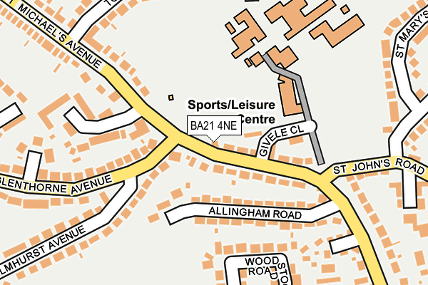 BA21 4NE map - OS OpenMap – Local (Ordnance Survey)