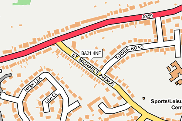 BA21 4NF map - OS OpenMap – Local (Ordnance Survey)