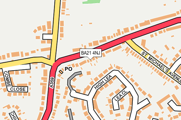 BA21 4NJ map - OS OpenMap – Local (Ordnance Survey)