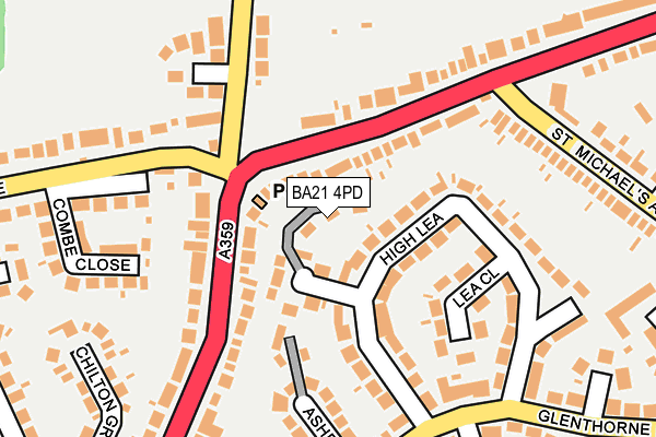 BA21 4PD map - OS OpenMap – Local (Ordnance Survey)