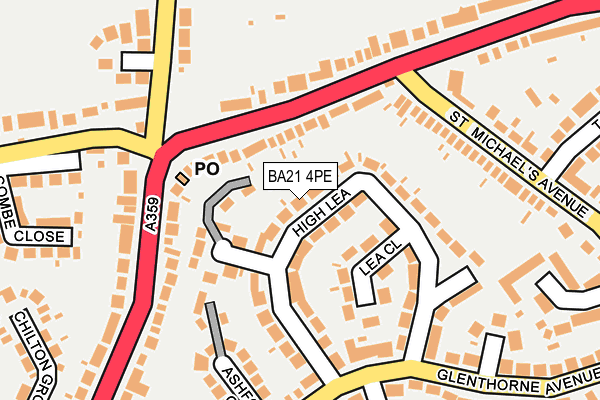 BA21 4PE map - OS OpenMap – Local (Ordnance Survey)