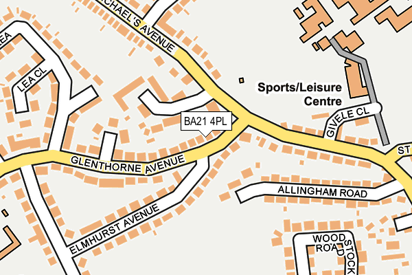 BA21 4PL map - OS OpenMap – Local (Ordnance Survey)