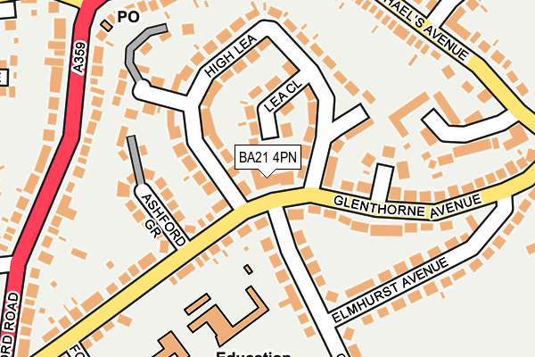 BA21 4PN map - OS OpenMap – Local (Ordnance Survey)