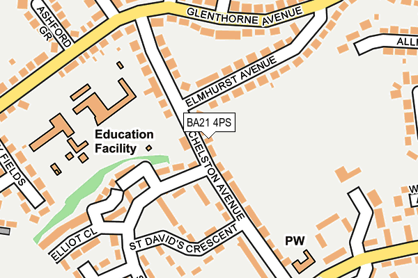 BA21 4PS map - OS OpenMap – Local (Ordnance Survey)