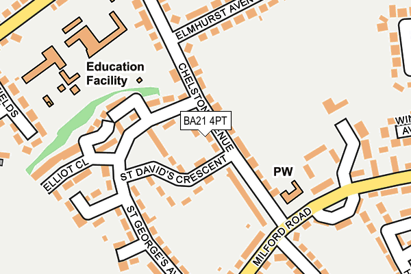 BA21 4PT map - OS OpenMap – Local (Ordnance Survey)