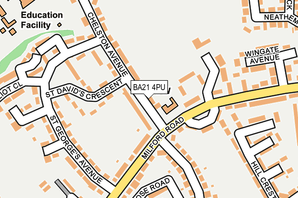 BA21 4PU map - OS OpenMap – Local (Ordnance Survey)